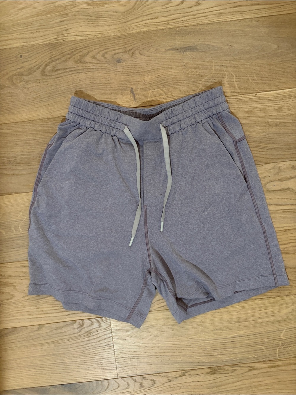 lululemon athletica Men's Heather Lavender Athletic Shorts with Drawcord
